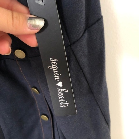 Button Down Jean Stretch Dress - Picture 3 of 3